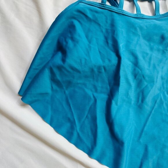 Dressfo Teal Blue Swimsuit Top Tapered Ladder Tankini Swim Top NWT Size S - Picture 5 of 11